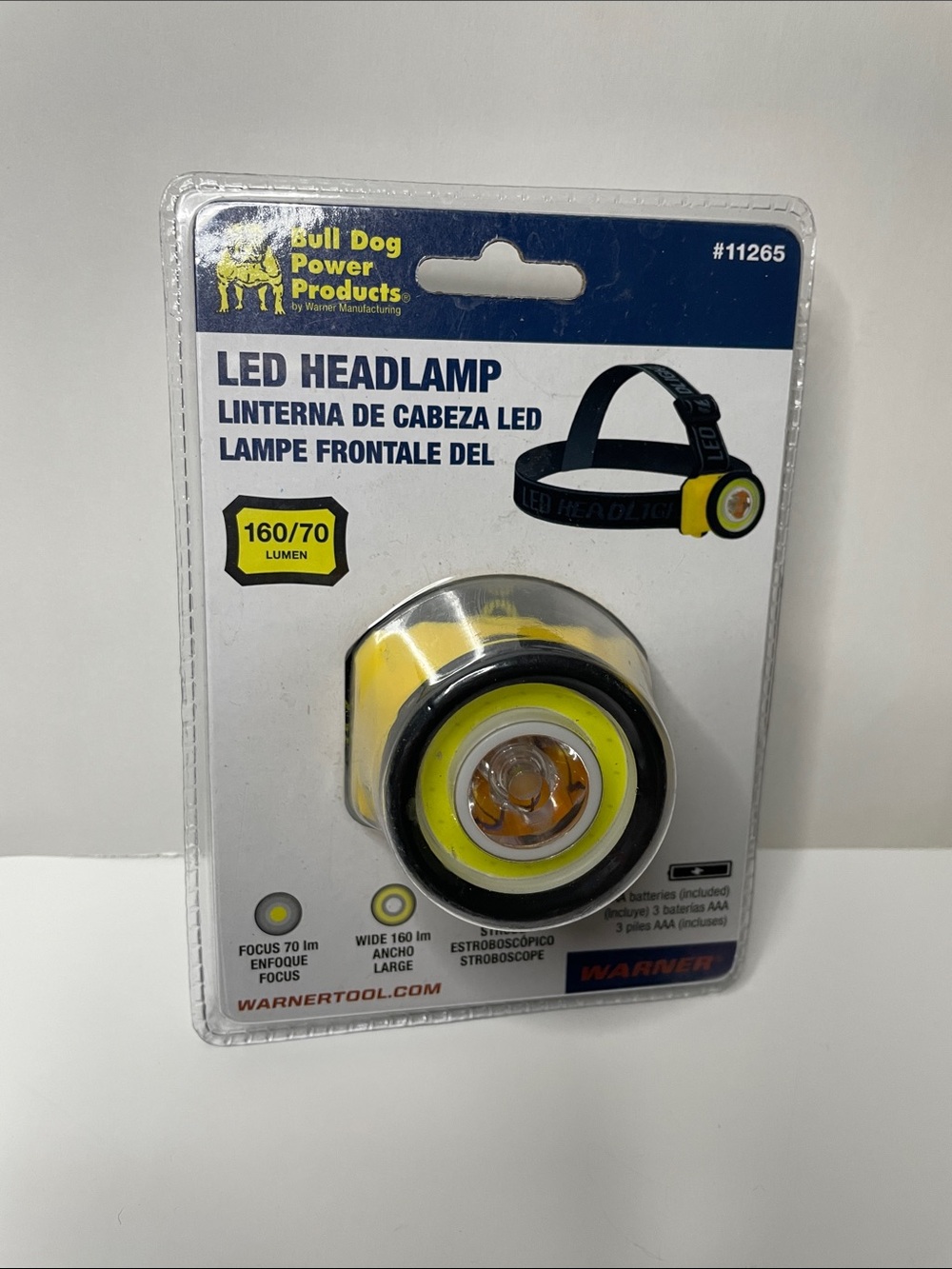 NIB Bull Dog Power Products LED Headlamp - Yellow & Black